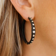 SARAH GRAHAM Pebble Bold Diamond Hoop Earrings - FINAL SALE